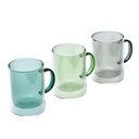 Mug doble vidrio color 250 ml