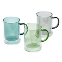 Mug doble vidrio color 250 ml