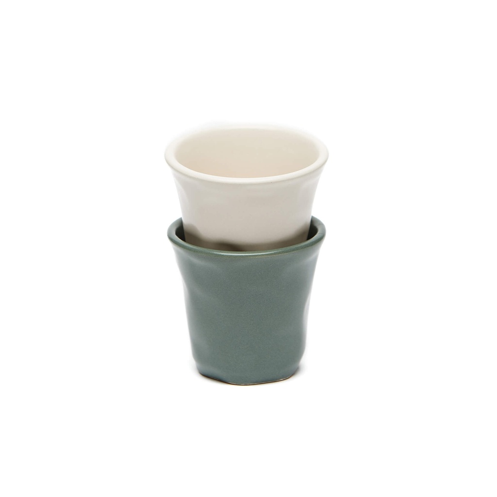 Taza expresso cerámica verde
