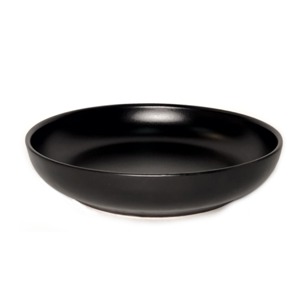 BOWL BAJO CERAMICA NEGRA 20CM