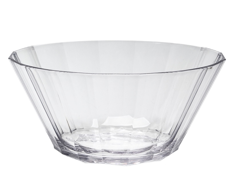 Ensaladera acrilico facetado 26 cm diam