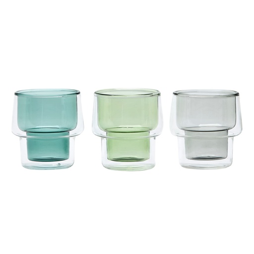 [1020] Vaso Bond doble vidrio color 200ml